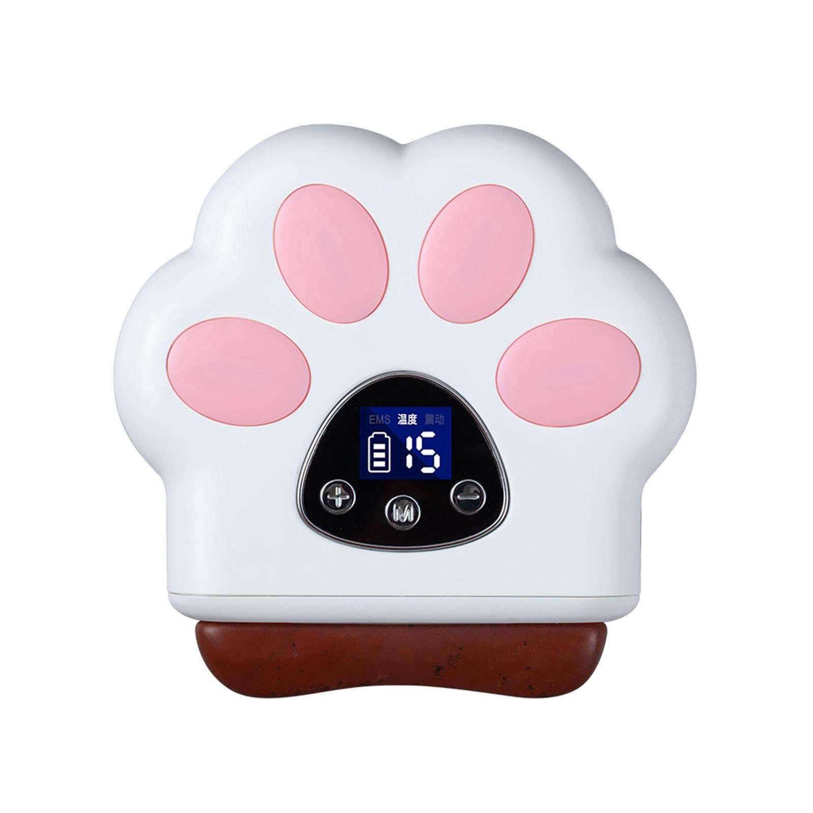 harayaa Piedra Bian eléctrica Gua Sha, tabla de raspado de masaje facial, masaje facial eléctrico, blanco