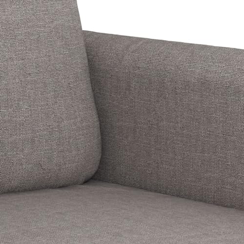 Homgoday 3-TLG. Sofagarnitur mit Kissen Loungesofa Sofa Couch Wohnzimmersofa Gästesofa Sitzmöbel Couchgarnitur für Wohnzimmer Empfang Büro Taupe Stoff – Bild 7