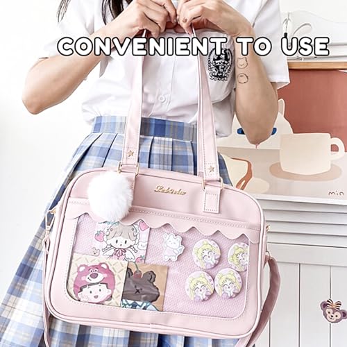 Cute Ita Bag Multi-Purpose Crossbody Bag Messenger Bag Shoulder Tote Bag Purse Kawaii Anime Pin Display Bag for Cosplay2
