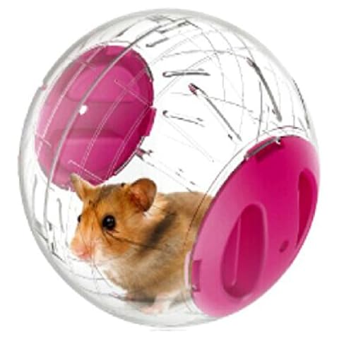 emours Dwarf Hamster Running Play Ball Mini 4.8 inch Small Animal Hamster Run Exercise Ball (pink) Cover