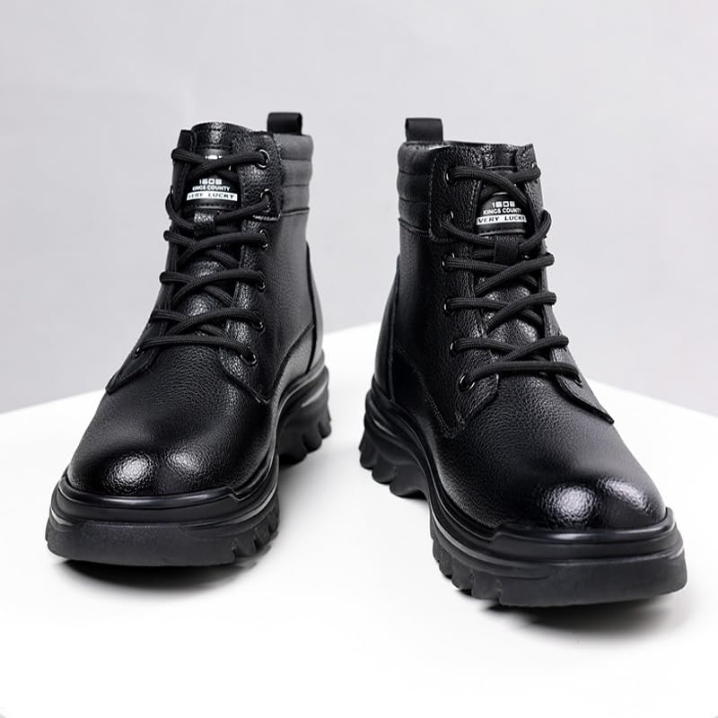 Boots Men's Oxford Lace Up Shoes Thickened High-top Snow Boots Warm Cotton Shoes Comfortable Breathable Rubber Shoes for Men4