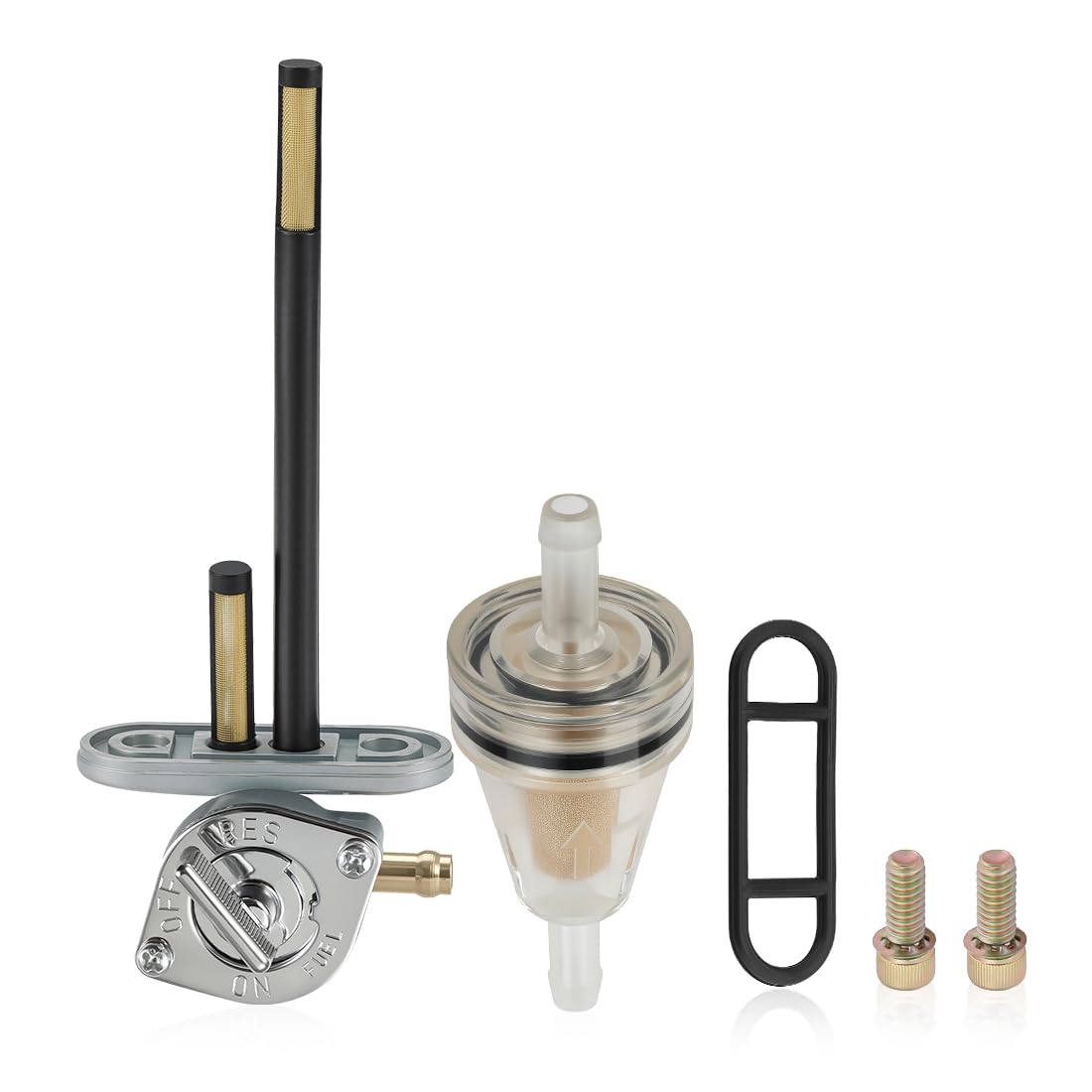 Rubinetto benzina alluminio per Polaris Big Boss Trail Boss Blazer Magnum Scrambler Sportsman 250 300 350 400 425 500 1993-2009