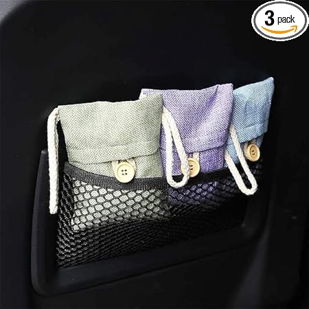 Charcoal Activated Carbon Air Purifier Bag Drives Away Odours From Car, Kitchen & Bathroom (Pack of 3)