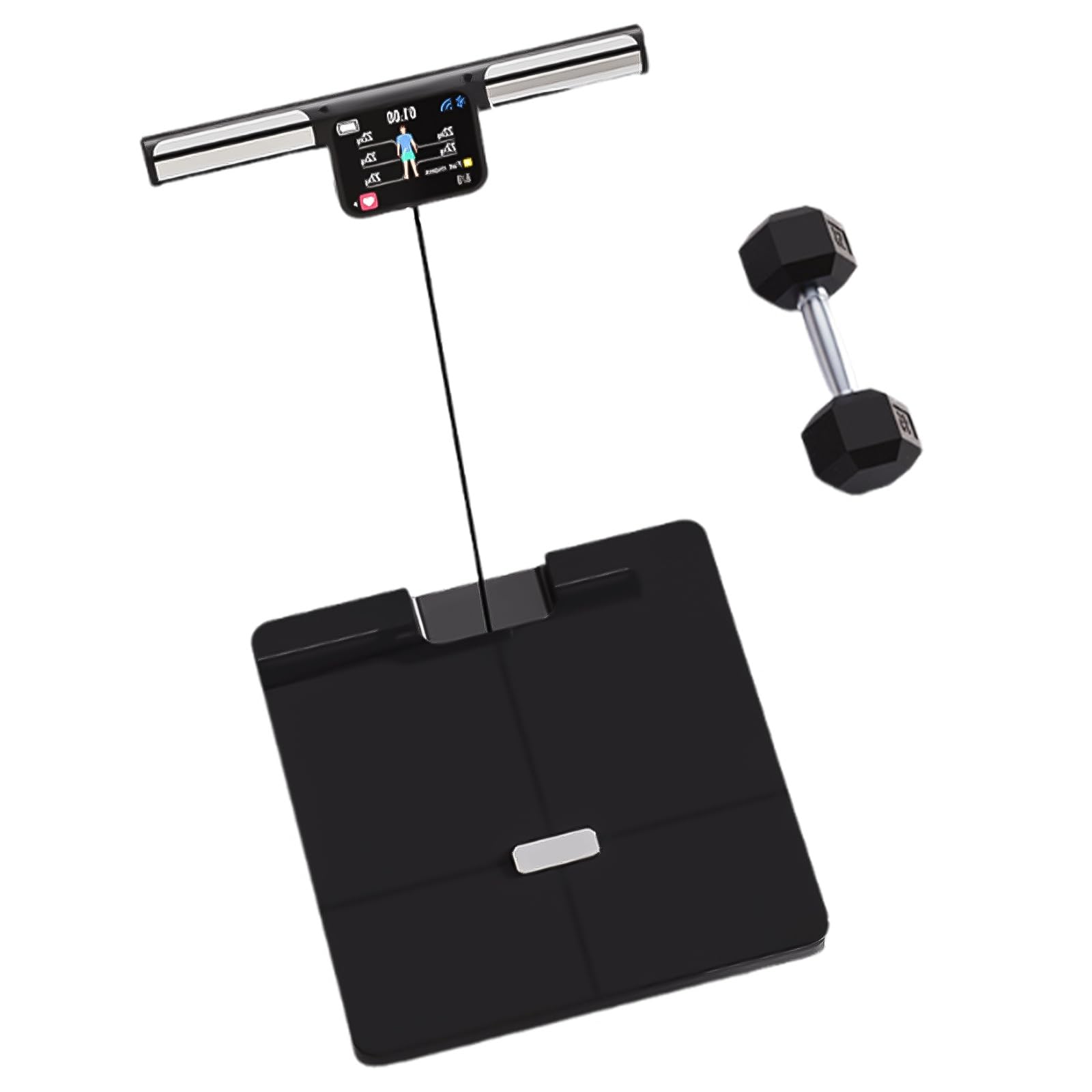 Bilancia 8 Elettrodi Con App Smart, Analisi Completa Composizione Corporea, BMI E Massa Muscolare, Monitoraggio Peso Bluetooth, Display Colore 3,36 Pollici