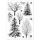 GLOBLELAND Baum Wald Pflanze Schwalbe Gummistempel, Thinking of You Silikonstempel transparent, klarer Stempel für Papierkartenalbum