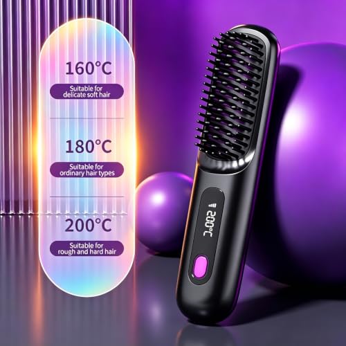 Plancha de cabello inalámbrica Hyokyche negra mini miniatura 2