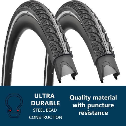 Simeiqi 700X35C Bike Tire With Reflective Wall Foldable Bicycle Tires (1 Pack 700X35C) #TOP4
