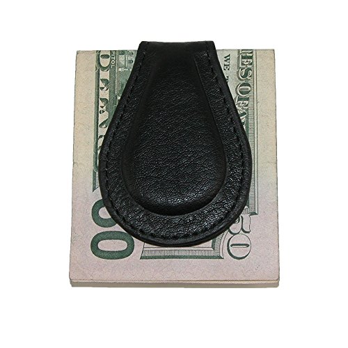 Paul & Taylor Men's Leather Magnetic Money Clip, Black2