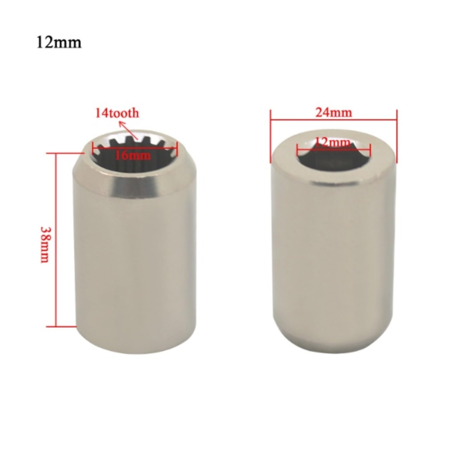 Genérico Compatible con Accesorios de Bomba Pozo Profundo Acero Inoxidable, Acoplamiento rodamiento Goma, Eje buje Sumergible, 1 Uds