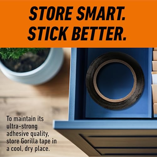 GORILLA Heavy Duty Duct Tape, Black, 1.88" x 50 yd, 1-Pack - image 7