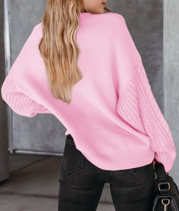 LAVASEON Girls' Sweaters Cute Tops for Teen Girls Crew Neck Black Knit Sweater2