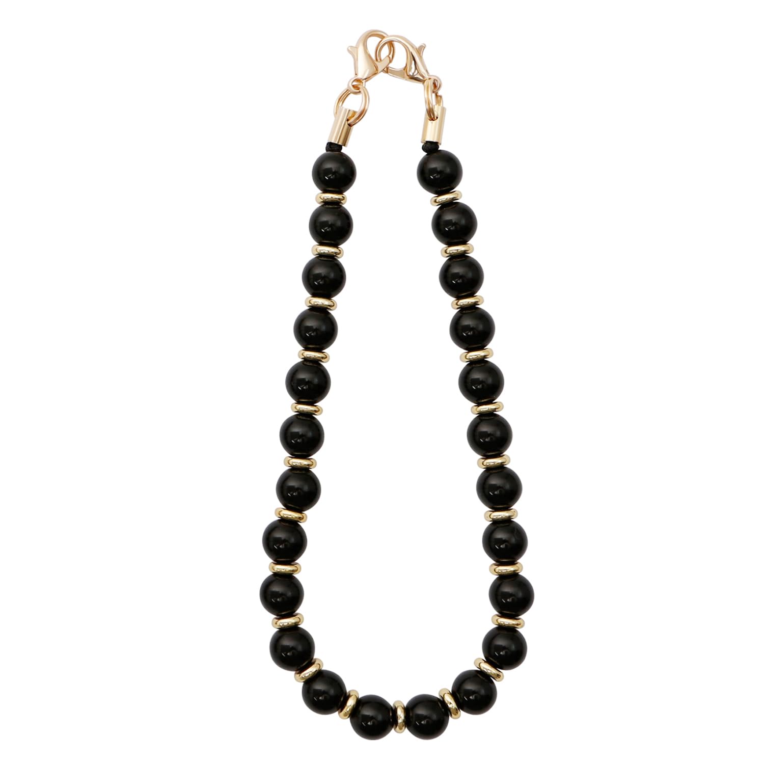 TENOC Marble Beaded Phone Wrist Strap, Obsidian Black