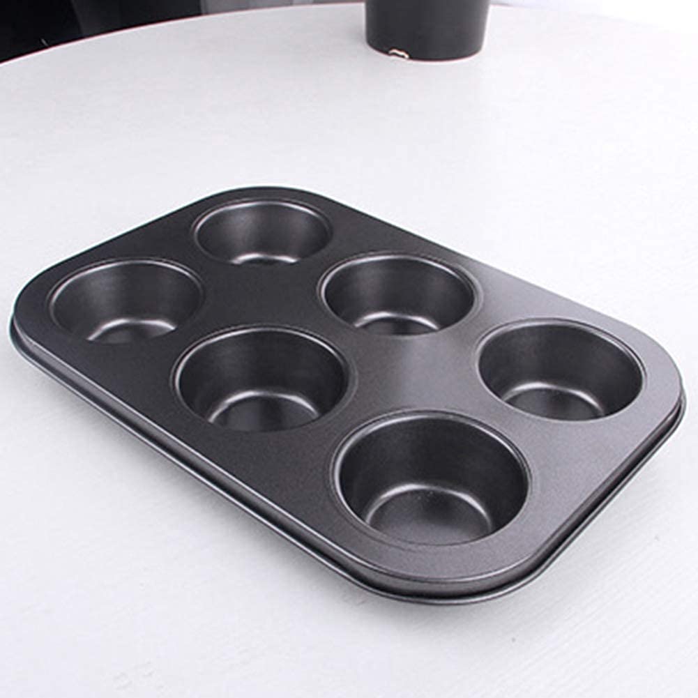 6/12 Holes Square Cupcake Pan Muffin Tray Cupcake Mold Muffin Pan Carbon Steel Baking Pan Non Stick Bakeware Biscuit Pan(12 Holes)