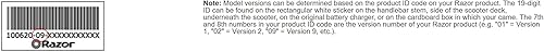 Compatible con la Razor Pocket Mod Blossom W15120040003 Versiones 45 + Baterías de repuesto recargables de alto rendimiento Tipo de batería - 12