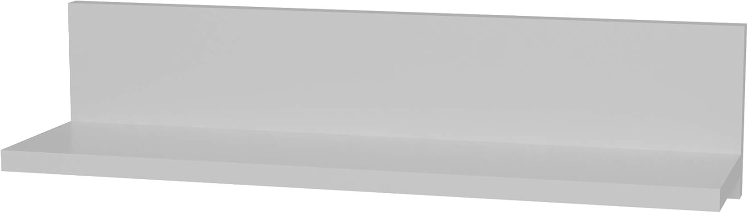 Alphamoebel 2473 Novella K5 - Estantería Flotante de Pared, Madera, para salón, Madera, Color Blanco, Rectangular, 60 x 14,5 x 14,5 cm