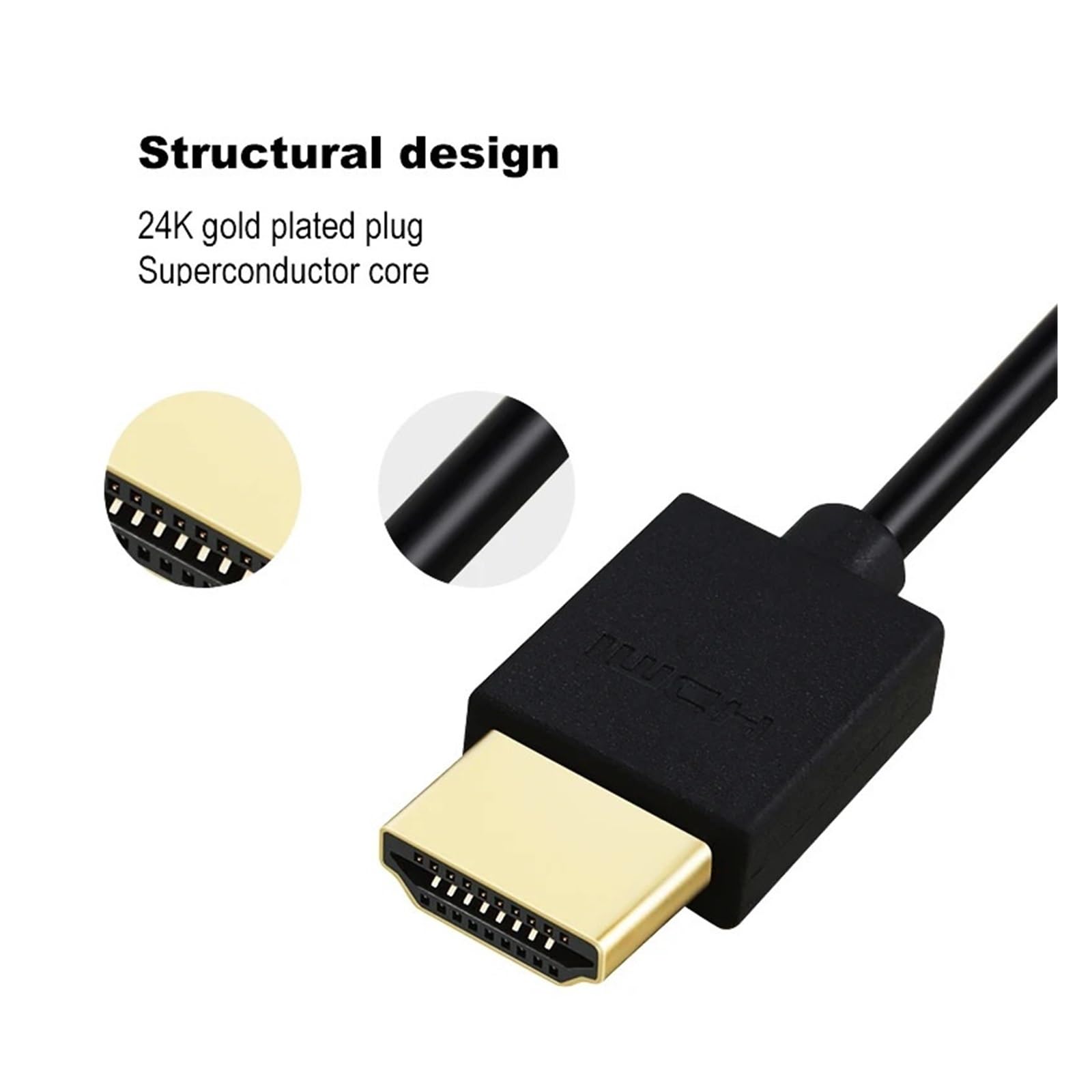 Cavo HDMI Cavi Video Placcati Oro Ad Alta Velocità 4k 1080P 3D for Computer HDTV XBOX PS3(7.5 m)