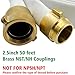 SAFBY Fire Hose - 2.5 inches x 50' Lay Flat Water Hose - Firehose White Industrial Hose - NST/NH Couplings
