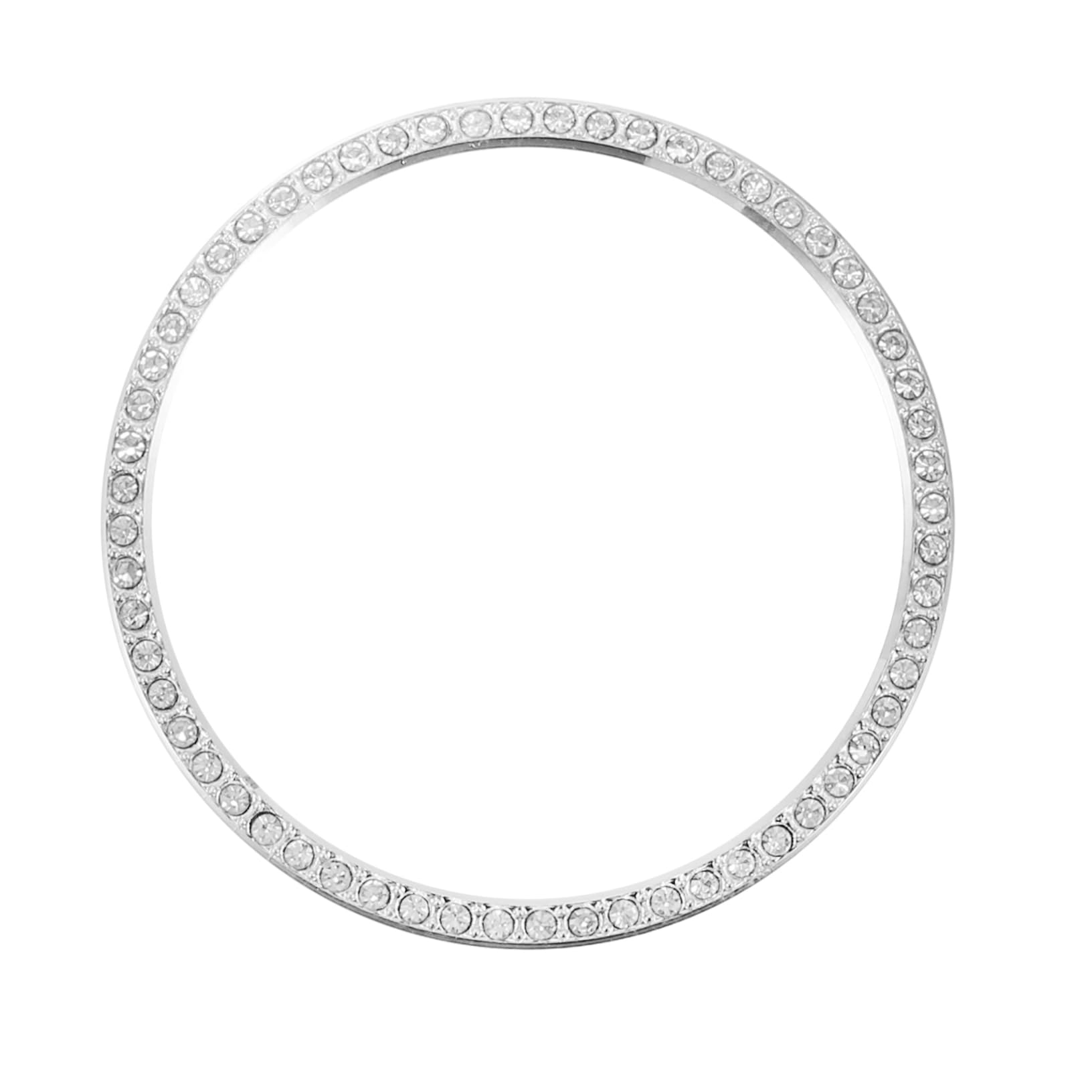Anillo de bisel de reloj con gemas protector de esfera para uso diario de acero 8