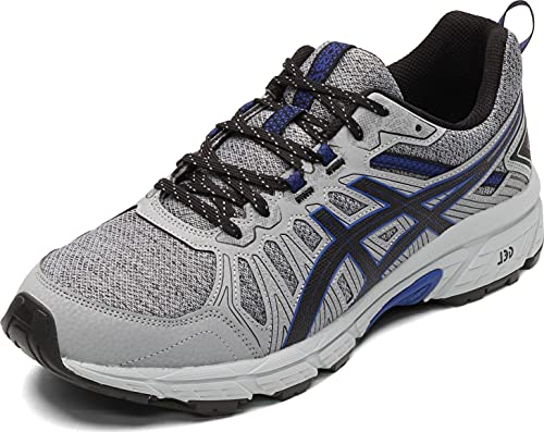 ASICS Men's Gel-Venture 7 MX Trail Running Shoes, 8, Sheet Rock/ASICS Blue