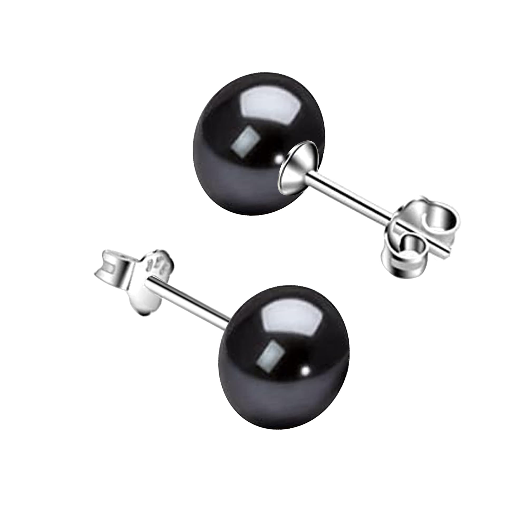 SIVYAA Fresh Water Pearl Earrings Set | Pure 925 Sterling Silver | High Lustre Real Pearl Studs| Gift Item for Women & Girls | 6 Month Warranty