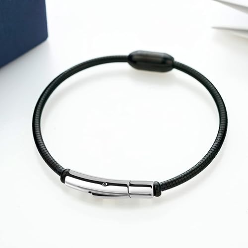 Miniatura 6 de EXCEART Tapas de cordón para pulsera con hebilla de acero inoxidable para cuerda de cuero de 0157in 2 unidades