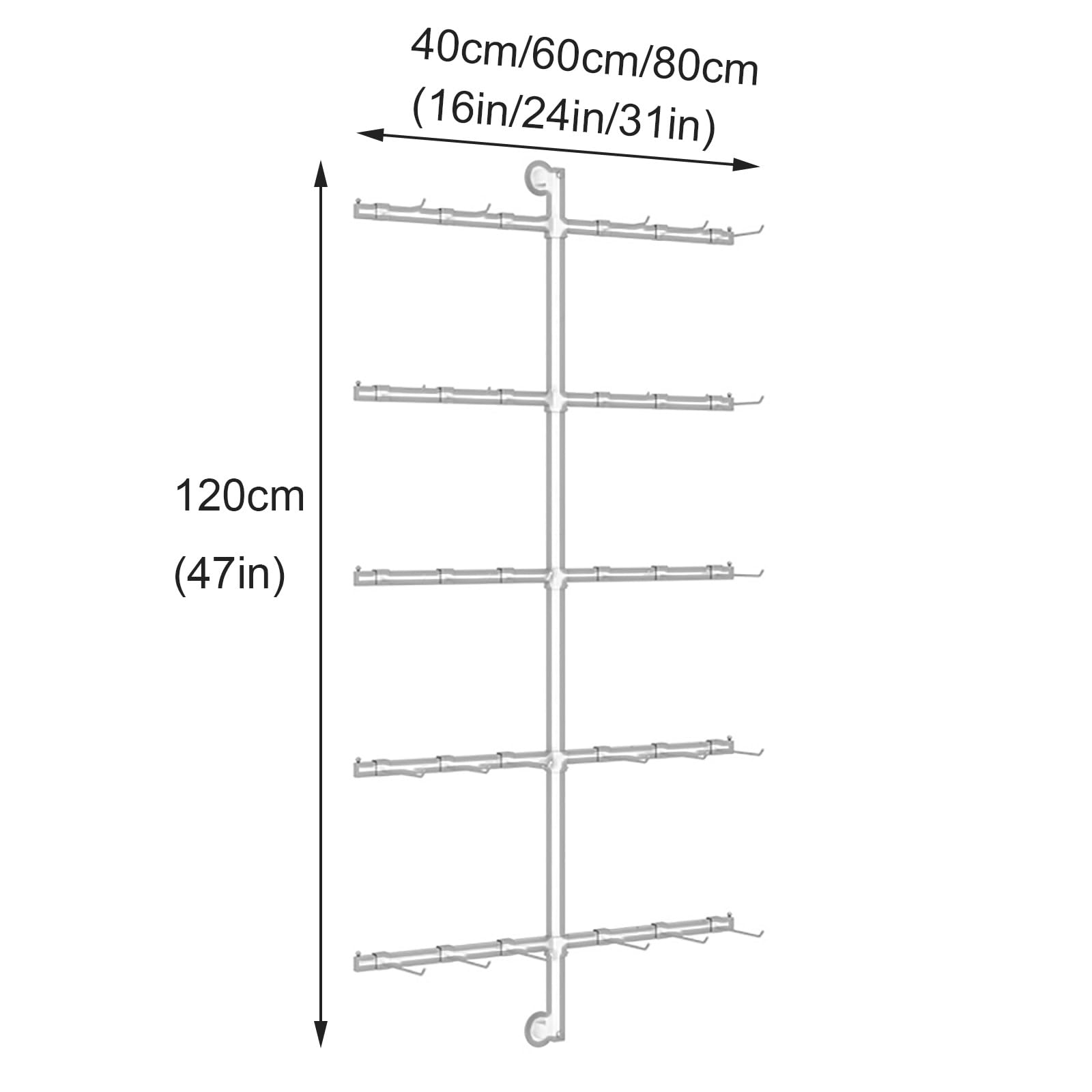 HUXUZYDY Espositore da parete multiuso per cappelli e accessori da calcio, perfetto per la decorazione della casa, 60 x 120 cm, bianco, 60 x 120 cm