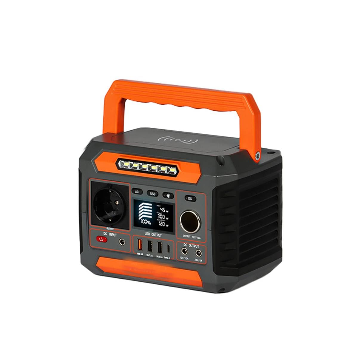 Homgoday Generador de Energía Solar Portátil 78000mAh/288Wh 260W Onda Sinusoidal Pura, Estación de Energía para el Hogar, Camping y Viajes Largos por Carretera con Panel LCD