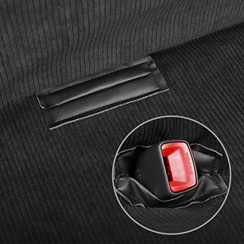 Image of Leader Accessories Bench Seat Cover for Full Size Pickup Trucks, Black | Solid Bench Seat Cover for Pickup SUVs, Heavy-Duty Woven Fabric Protect Dirt, Stains, Universal Fits Ford, Chevrolet, Dodge