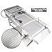 TECHTONGDA Straight Vibrating Sieve Screen Shaker Electric Linear Sifter Machine Stainless Steel One Layer One Motor 11.8 * 29.5inch Screen Size with 2 * 20mm Long Strip Hole Mesh 110V