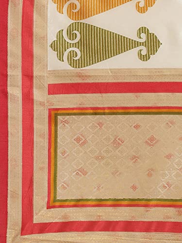 Image of AKHILAM Women's Banarasi Silk Printed Saree With Unstitched Blouse Piece (F011PJ160 Parent)