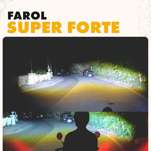 Farol de Milha Kit Farol de Milha Auxiliar Pra Moto U94 25w Compact A Prova D'agua