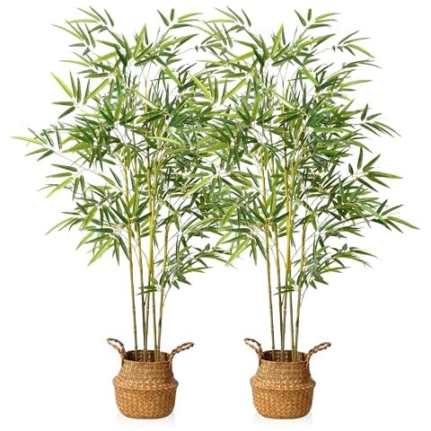 Kazeila 2 Pack 140cm Artificial Bamboo Plants Cover