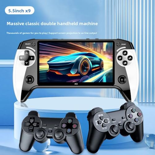 Image of ZWXYVUT X9 Retro Handheld Game Console-Handheld Game console with HD 5.5-inch IPS Screen Classic Video Games Supports TV Connection,10+ Emulators & 5-Hour Battery Life