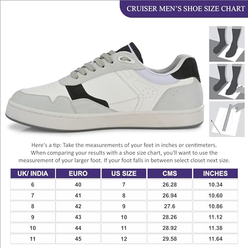 Image of Cruiser Sneaker for Men | Lightweight & Comfortable | Stylish Lace-Up Casual Footwear with Cushioned Insole | Perfect for Versatile Outfits 2642-1