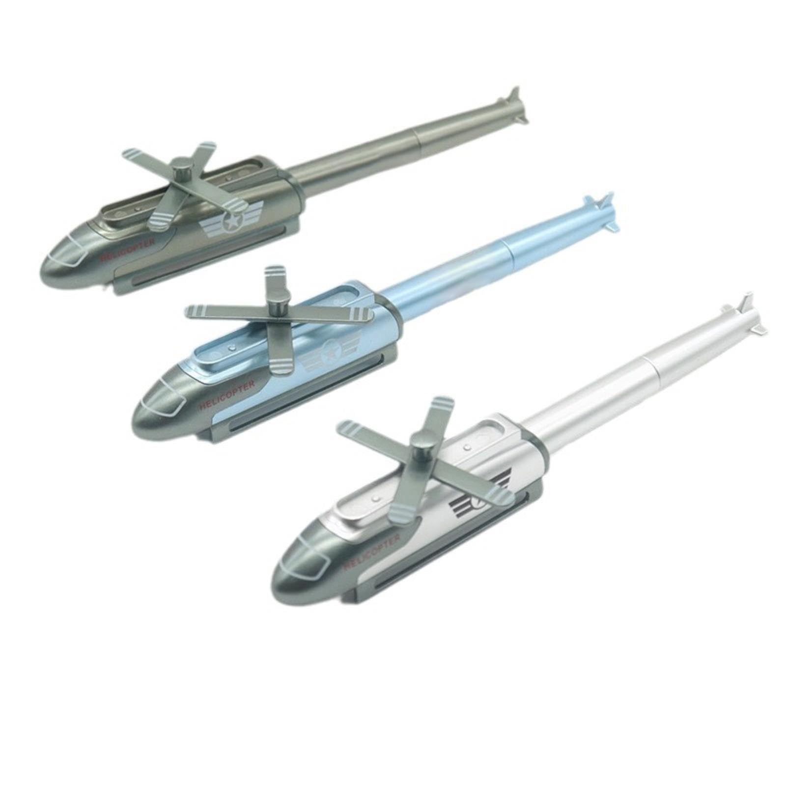Joucien 3 Sets of -0.5mm Helicopter Shaped Plastic Neutral Pens for Students' Fun Black Neutral Pens-Helicopter Pen