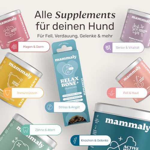mammaly Relax Bone+® Entspannungs-Kauknochen für Hunde mit Pansen (12cm)