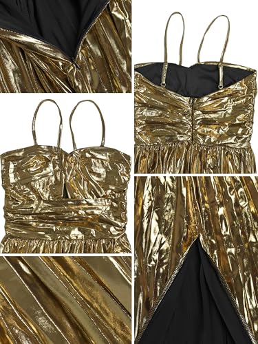 Image of Women's Sequin Prom Dress Evening Gowns for Formal Events | Elegant Sparkly Rhinestone Long Maxi Dresses for Formal Party,Gala,Wedding Guest,Fully Lined,Stretchy,Side Slit
