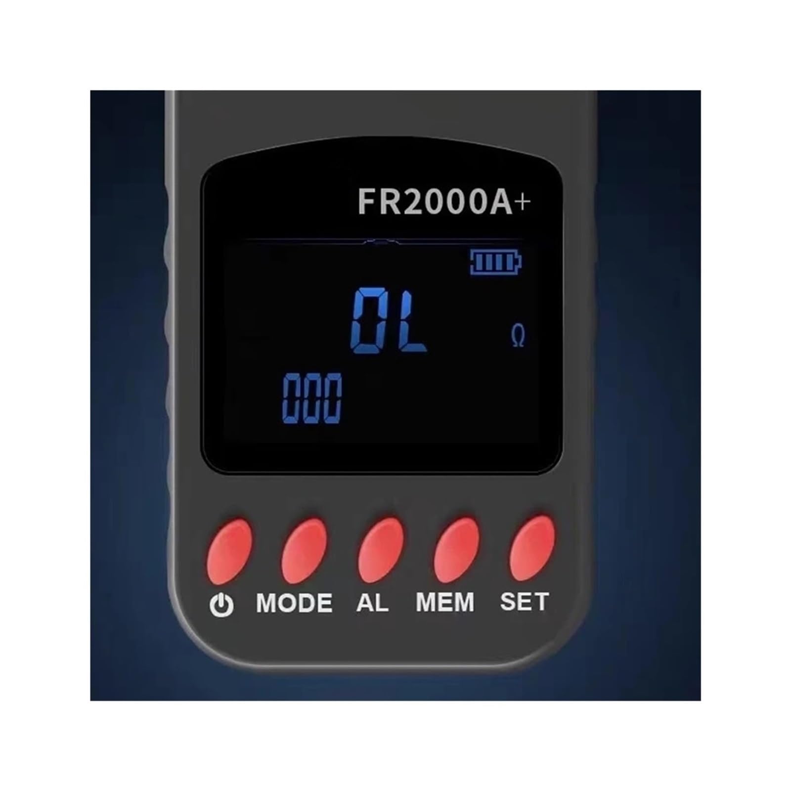 Probador de Resistencia, FR2000C+ FR2000A+ FR2000B+ 0,01-1200Ω 0-20A Probador de resistencia de tierra Medidor de corriente de fuga Detector de bucle sin contacto(FR2000A Plus 200ohm)