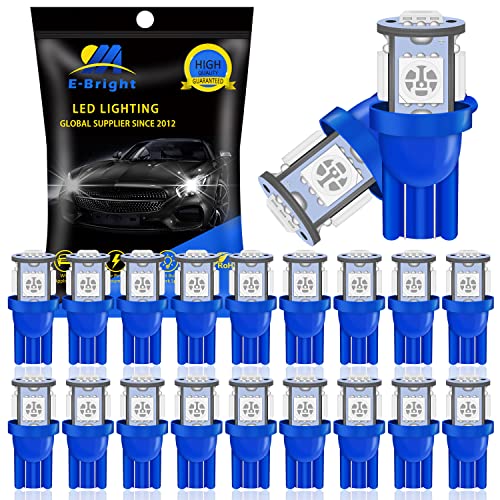 YM E-Bright T10 W5W LED Ampoule,194 168 2825 Ampoules LED pour lampes de lecture de voiture, feux de plaque d'immatriculation, plafonniers, feux latéraux,DC...