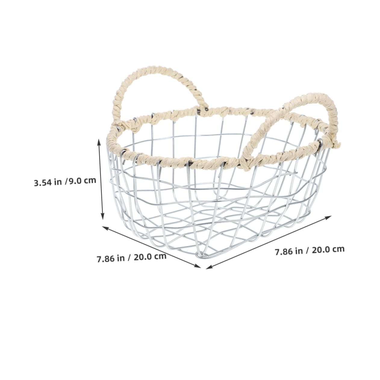 VANZACK Iron Woven Storage Basket Vintage Wire Basket for Pantry Kitchen Living Bedroom Versatile Organizer for Snacks Fruits Bread Easy to Clean Carry
