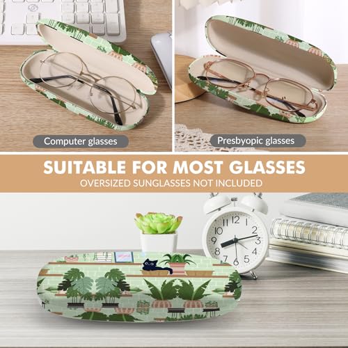 Image of Glasses Case Hard Shell,Portable Protective Eyeglasses Case, Eyeglass Holder Box with Cleaning Cloth,for Women Men