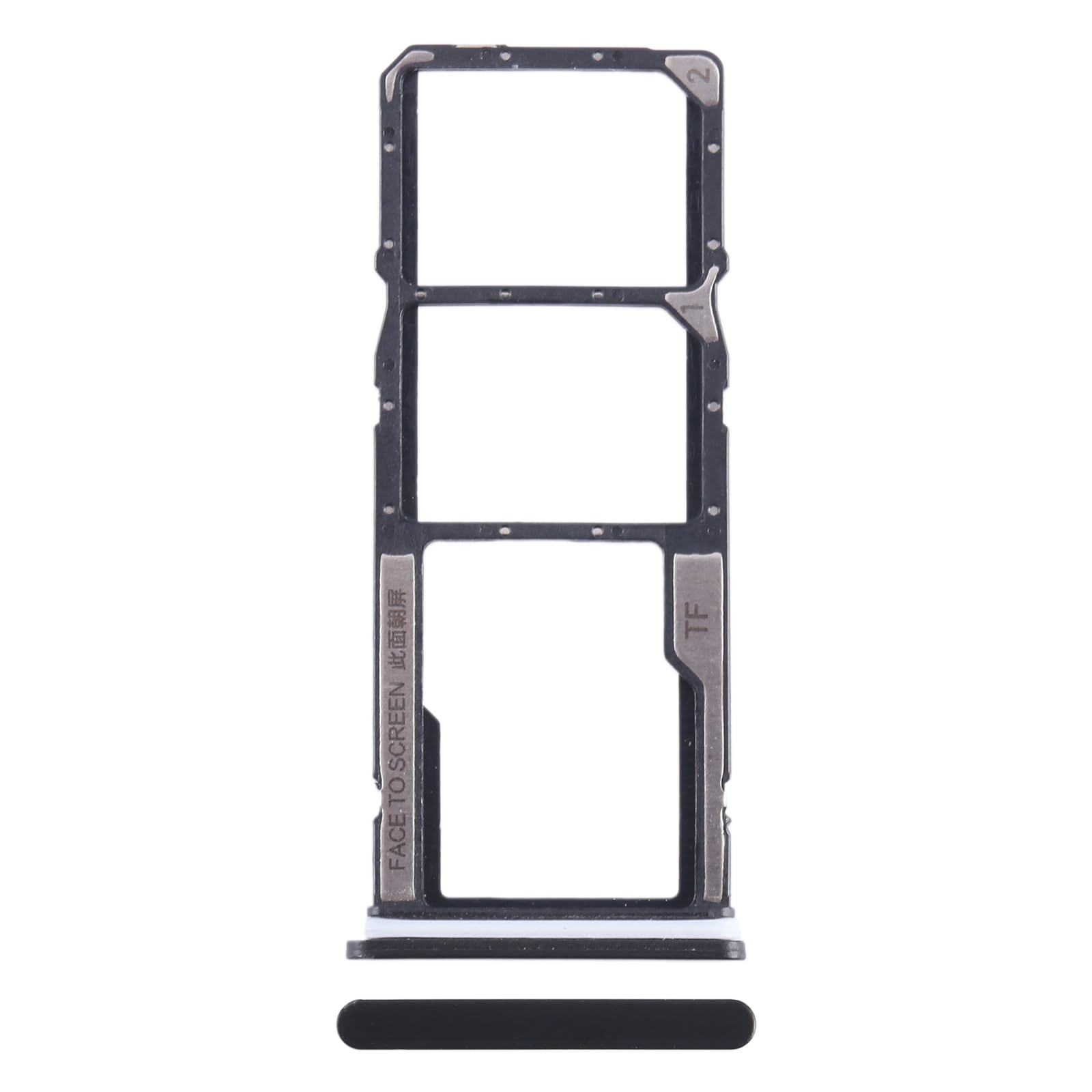 Carrello Vassoio tray Compatibile con Xiaomi Redmi A2 23028RN4DG 23026RN54G / A2+ / A1 220733SI / A1+ 220733SFG porta scheda Sim1+ SIM 2+ SLOT SLITTA Alloggio Micro Sd CARD (Nero)