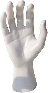 Hand Mannequin Jewelry Display Stand Male Hand Model Bracelet Bangle Gloves Ring Display Stand Organizer Bracelet Holder - White Right