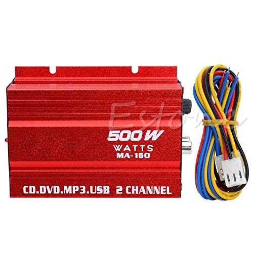 Mini Hi-Fi 500W 2 Channel Stereo Audio Amplifier for Car Auto Motorcycle New