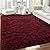 FALARK Super Soft Area Rugs for Bedroom Living Room, 4x6 ft Wine Red Fluffy Rug Carpets for Girls Kids Room, Shaggy Fuzzy Indoor Modern Plush Rugs for Nursery Dorm Home Decor, Wine Red