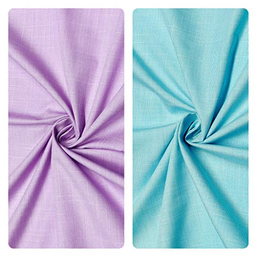 Image of JHABAK'S Unstitched Polycotton Giza Cotton Shirt Fabric For Men - Combo Pack of 2-1.60m Shirt Cloth Piece - 58 inch Width