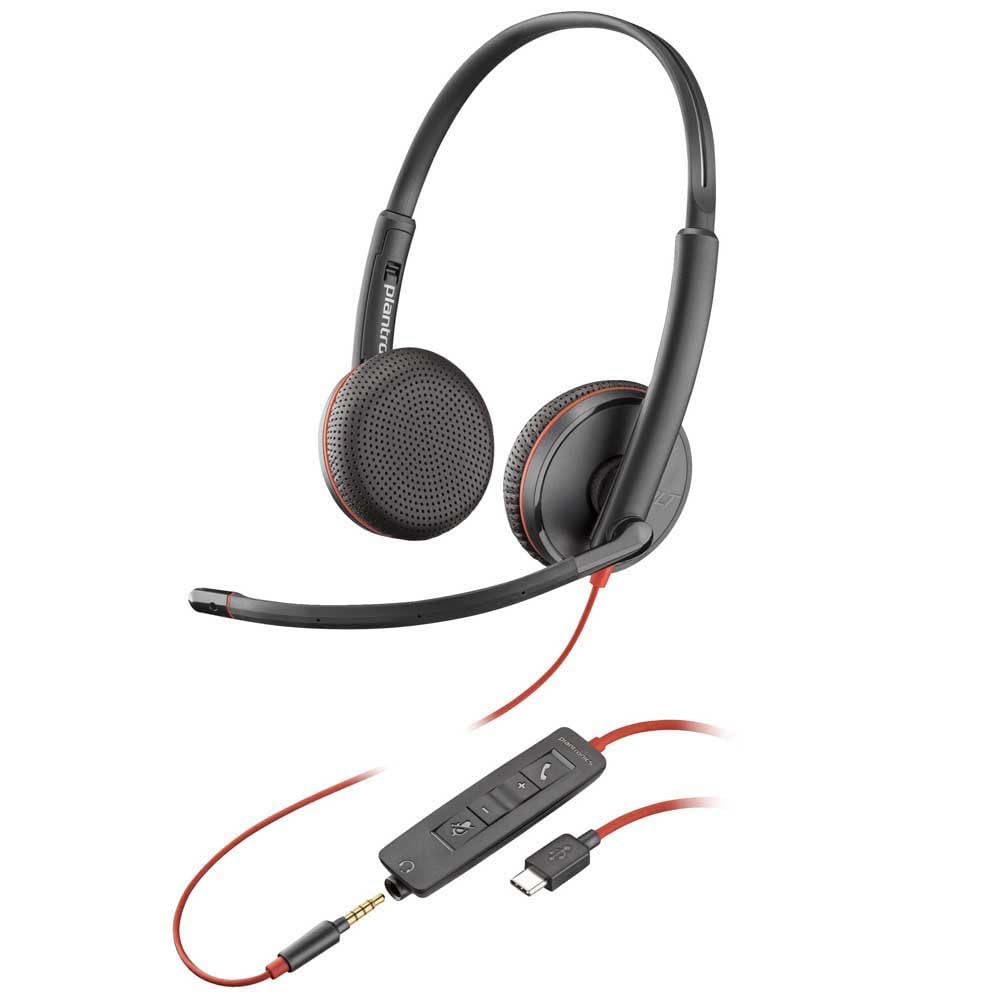 HP Headphones with Microphone Blackwire C3225 Stereo Black-image-37