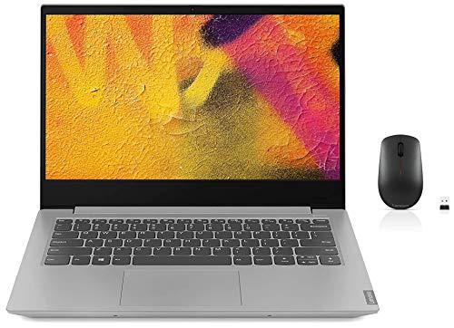 Image of Lenovo Ideapad S340 Intel Core i5 10th Generation 14 inch FHD Thin and Light Laptop (Platinum Grey), 81VV008TIN with GY50R91293 400 Wireless Mouse (Black)