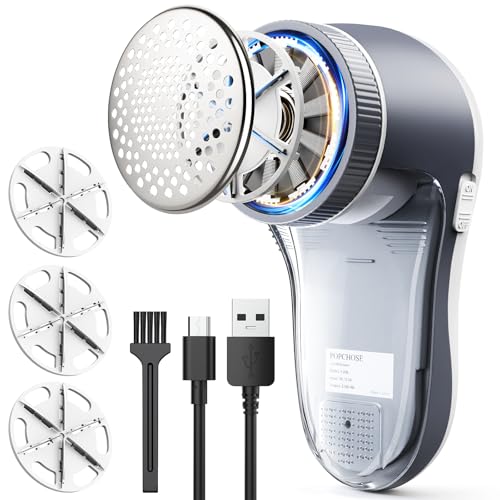 POPCHOSE Levapelucchi Elettrico Ricaricabile, Levapelucchi Elettrico per Tessuti, Maglioni, Divani,...