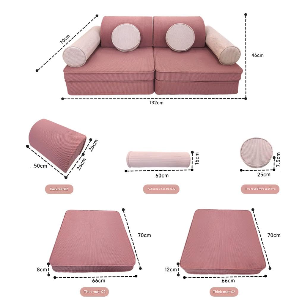 Kompresyjna składana sofa rozkładana – modułowa kanapa dla dorosłych, pianka do spania na podłodze do użytku wewnątrz/na zewnątrz, idealna do małych przestrzeni i zakwaterowania dla gości